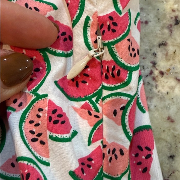 J.Crew🎉 Sleeveless Tiered Watermelon Print Dress pink/white Size - Picture 9 of 13